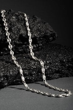 Gemici Düğümü 7,00 mm Genişlik Gümüş Unisex Zincir Kolye