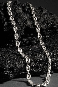 Gemici Düğümü 8,00 mm Genişlik Gümüş Unisex Zincir Kolye