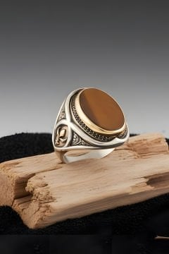 Kaplangözü Taşlı Yeni Rumi Model Gümüş Yüzük