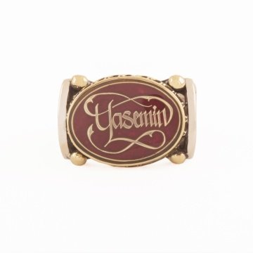 Kişiye Özel Kaligrafi İsimli Gümüş Yüzük