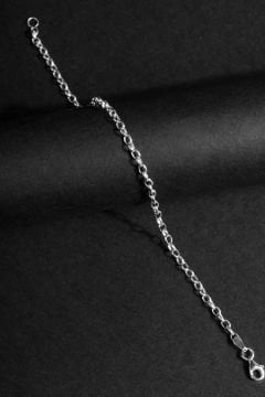 Oval Doch Model Gümüş 3,00 mm Genişlik Bileklik