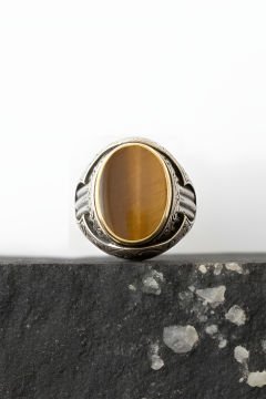 Kaplangözü Taşlı Oval Model Gümüş Yüzük