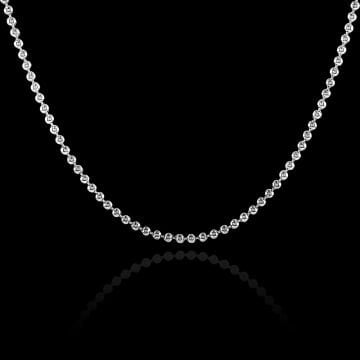 Top Zincir Model 2,00 mm Gümüş Unisex Zincir Kolye