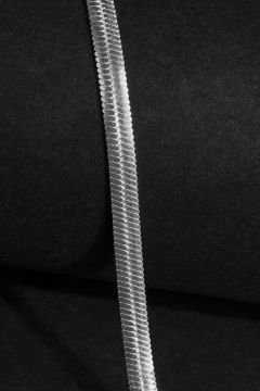 Yassı Yılan Model Gümüş 3,15 mm Genişlik Bileklik 16 Cm - Gümüş Rengi