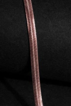 Yassı Yılan Model Gümüş 3,15 mm Genişlik Bileklik 17 Cm - Rose Rengi
