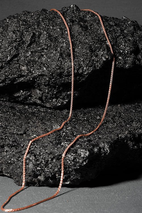 Spiga Model Gümüş Zincir 1,50 mm Genişlik 65 Cm - Rose Rengi
