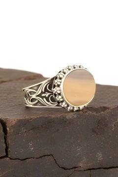 Kaplangözü Taşlı El İşi Gümüş Yüzük