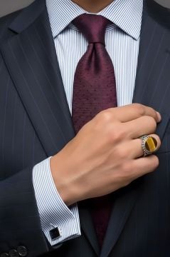 Kaplangözü Taşlı El İşi Gümüş Yüzük