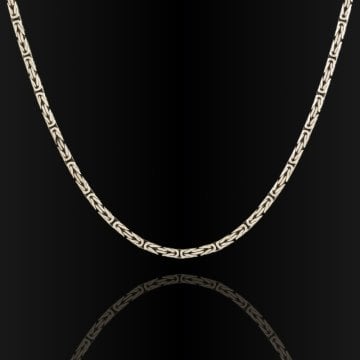 Yuvarlak Kral Model 2,50 mm Gümüş Zincir Kolye