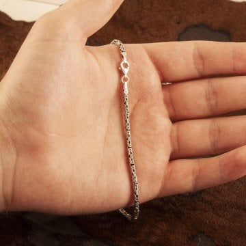 Yuvarlak Kral Model 2,50 mm Gümüş Zincir Kolye