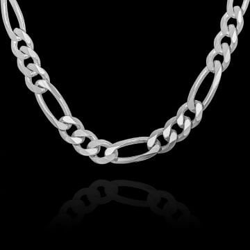 Figaro Model Gümüş Zincir 5,50 mm Genişlik