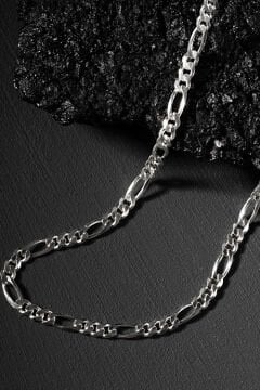 Figaro Model Gümüş Zincir 6,20 mm Genişlik