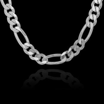 Figaro Model Gümüş Zincir 6,20 mm Genişlik