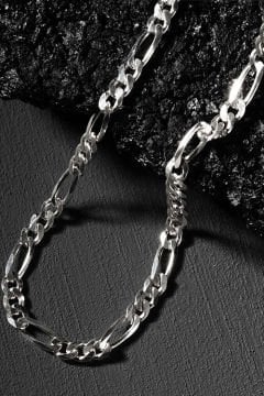 Figaro Model Gümüş Zincir 6,60 mm Genişlik