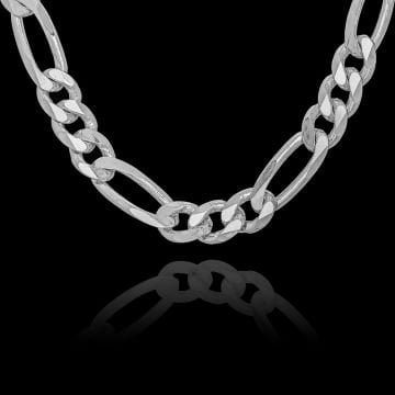 Figaro Model Gümüş Zincir 6,60 mm Genişlik