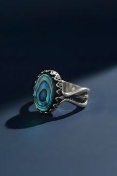 Lale Model Okyanus Sedefi Taşlı El İşi Yüzük