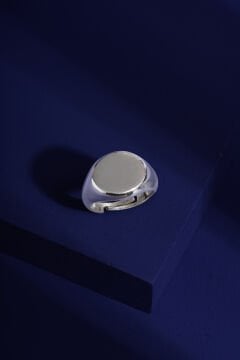 Minimal Model Yuvarlak Ayarlanabilir Gümüş Yüzük