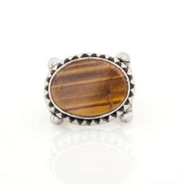 Kaplangözü Taşlı El İşi Gümüş Yüzük