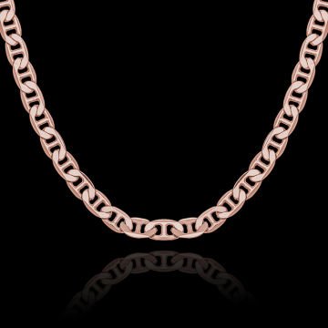 Barlı Forsa Model Gümüş Zincir 4,10 mm Genişlik 60 Cm - Rose Rengi