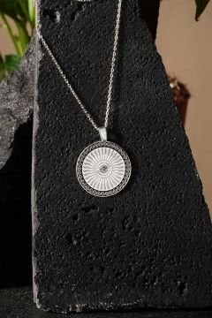 Otuz Beş Besmele Kazıma Gümüş Unisex Kolye