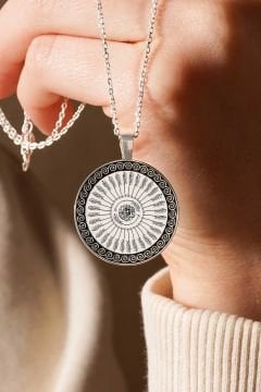 Otuz Beş Besmele Kazıma Gümüş Unisex Kolye