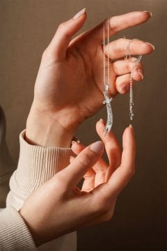 Ali'den Başka Yiğit Zülfikar'dan Başka Kılıç Yoktur Gümüş Kolye