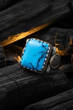 Firuze Taşlı Gümüş Yüzük