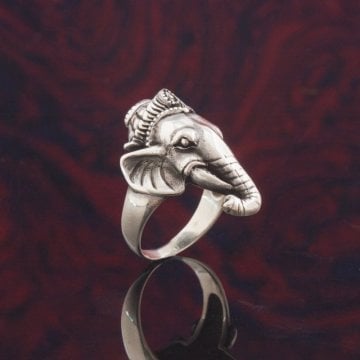Ganesha Model Gümüş Yüzük