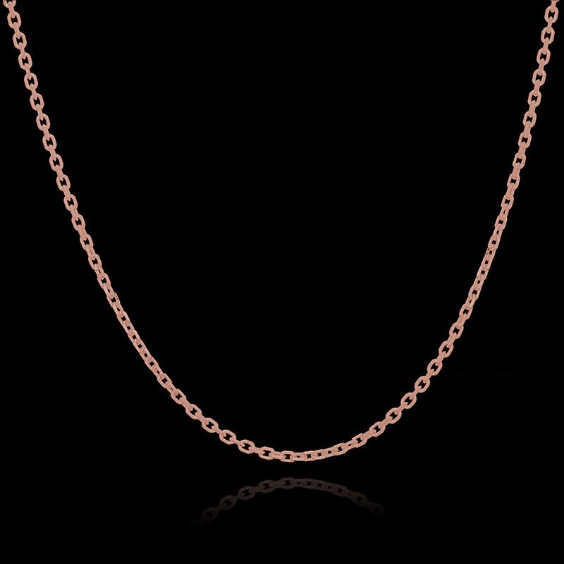 Forsa Model Gümüş Zincir 0,95 mm Genişlik 50 Cm - Rose Rengi