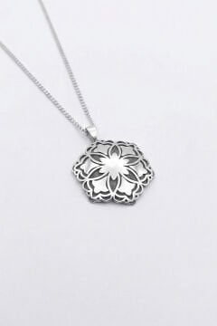 Özel Tasarım Nilüfer Çiçeği Model Gümüş Kolye