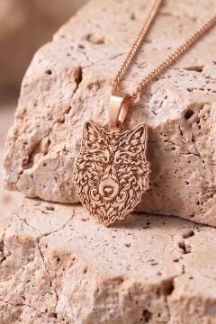 Kurt Model 925 Ayar Gümüş Kolye Rose Rengi