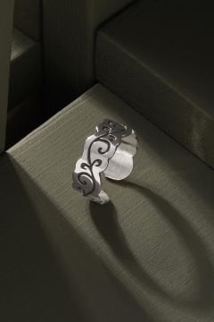 Sarmaşık Model Ayarlanabilir Gümüş Yüzük