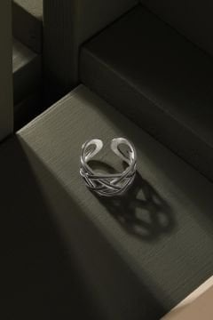 Kelt Düğümü Model Ayarlanabilir Gümüş Yüzük