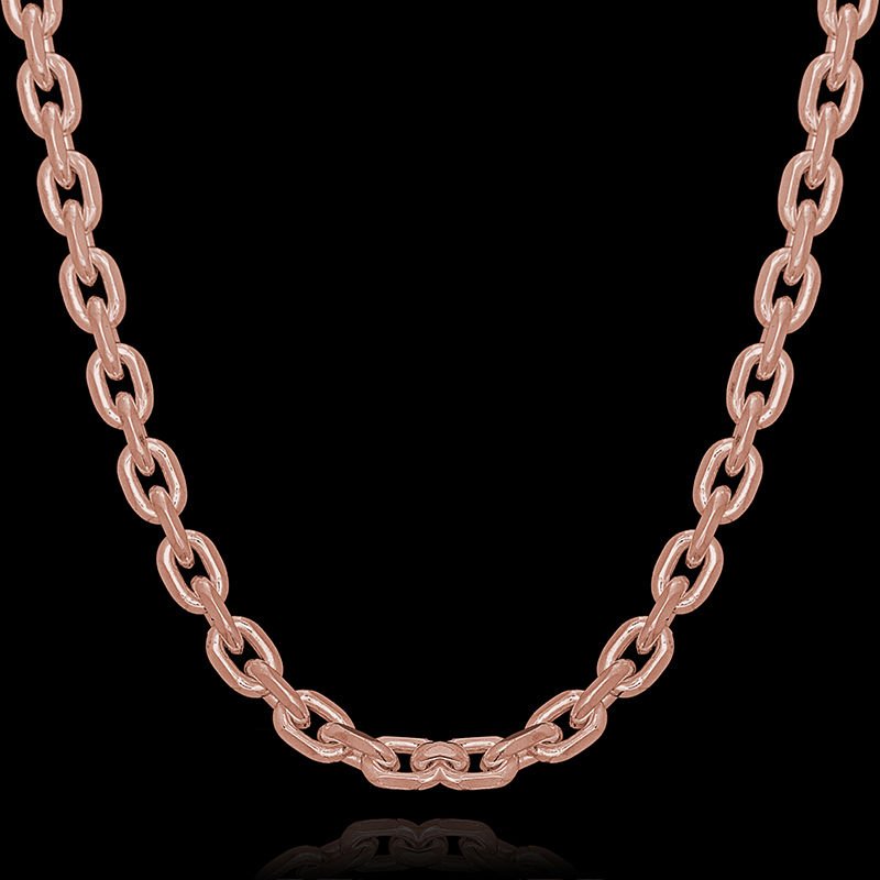 Forsa Model Gümüş Zincir 3,80 mm Genişlik 55 Cm - Rose Rengi