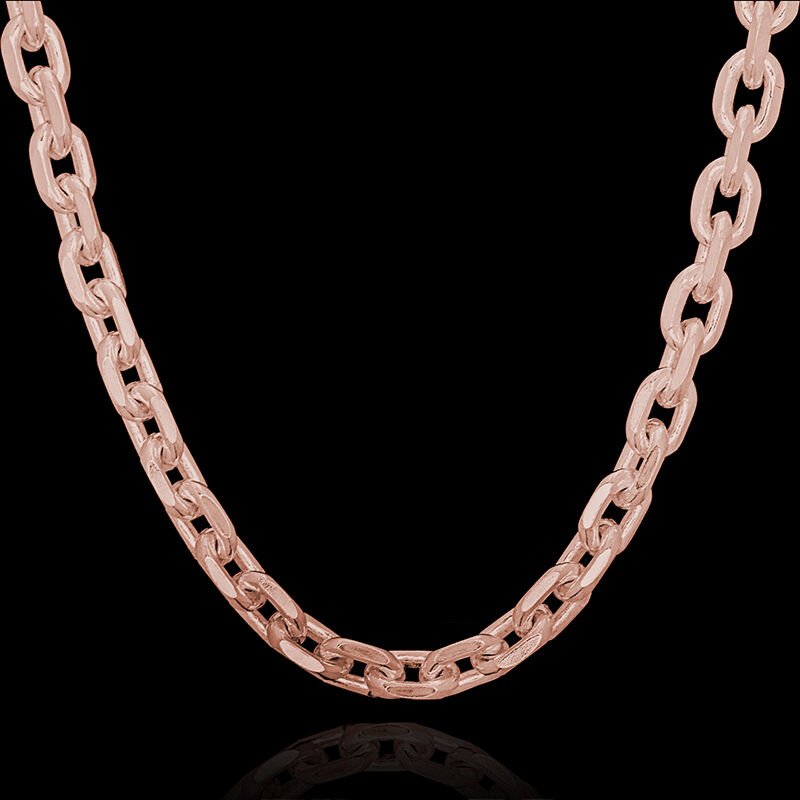 Forsa Model Gümüş Zincir 4,60 mm Genişlik 55 Cm - Rose Rengi
