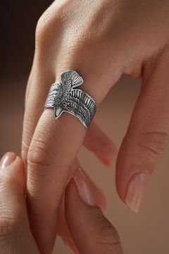 Kartal Model Ayarlanabilir Gümüş Yüzük