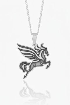 Pegasus Model 925 Ayar Gümüş Unisex Kolye Gümüş Rengi