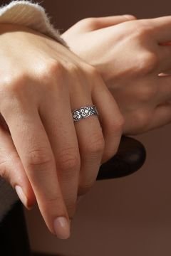 Özel Tasarım Model Ayarlanabilir Gümüş Yüzük