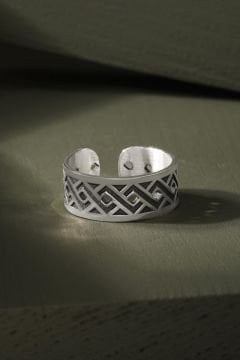 Sonsuzluk Düğüm Model Ayarlanabilir Gümüş Yüzük