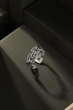 Zincir Model Ayarlanabilir Gümüş Yüzük