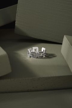 Zincir Model Ayarlanabilir Gümüş Yüzük