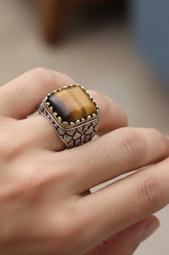 Kaplangözü Taşlı Gümüş Yüzük