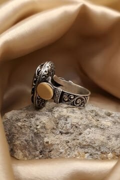 Payitaht Model Oniks Taşlı Gümüş Erkek Yüzük