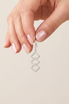 Minimal Tasarım 925 Ayar Gümüş Kadın Küpe