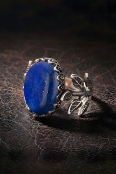 Sarmaşık Model Lapis Lazuli Taşlı El İşi Yüzük