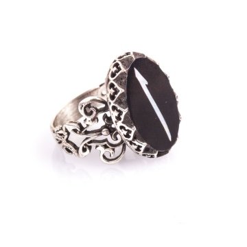 Kişiye Özel Harfli El İşi Sedef Kakma Gümüş Yüzük