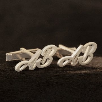 Kişiye Özel Çift Harfli Kol Düğmesi