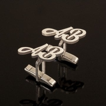 Kişiye Özel Çift Harfli Kol Düğmesi