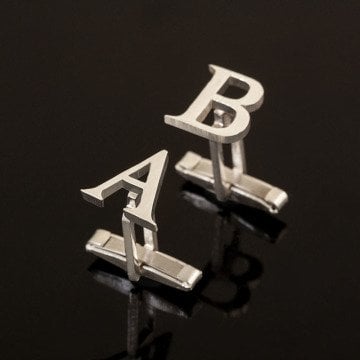 Kişiye Özel Çift Harfli Kol Düğmesi