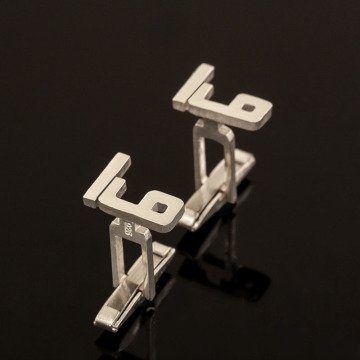 Kişiye Özel Arapça Çift Harfli Kol Düğmesi